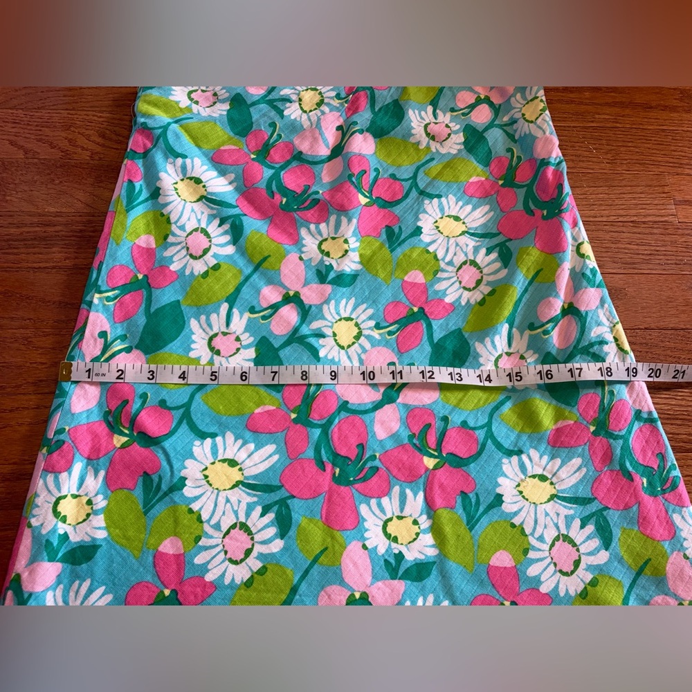 🌸Lilly Pulitzer Dress Girls 16 One Shoulder Shorely Blue Portrait of a Picnic - Picture 11 of 12